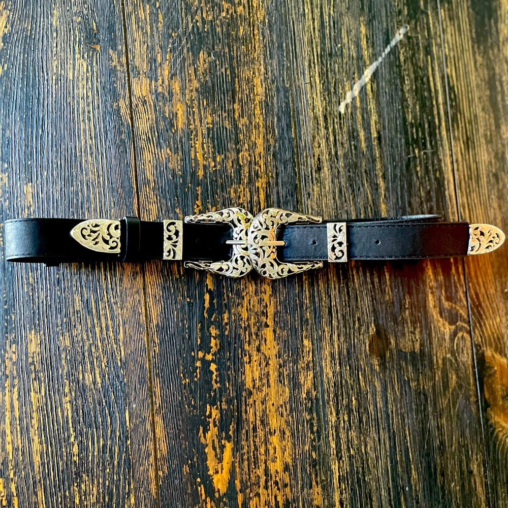 Double Buckle Western Belt